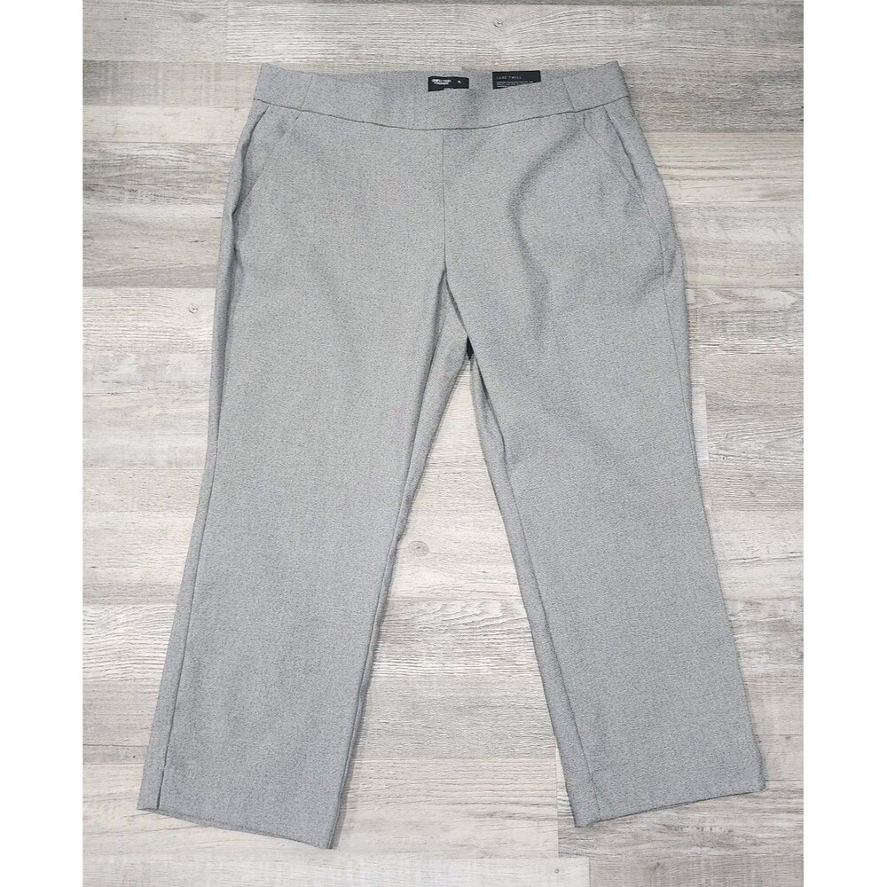 Simply Vera Wang Stretch Pants Women's Pull On Mid Rise Ankle Gray Sizes PL